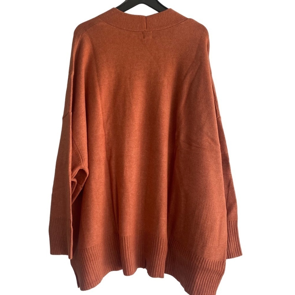 Women’s Open Front Knit Cardigan Front Pockets A New Day Brown Size 4X - Picture 3 of 10